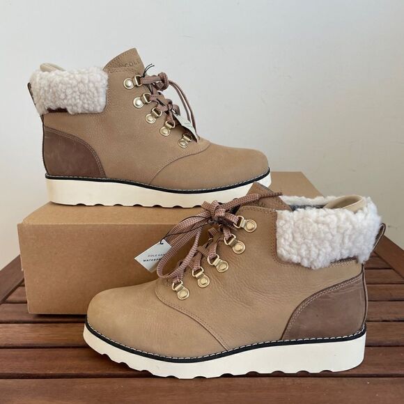 Cole Haan lace up Winter Boots Women Size 7.5 - Picture 1 of 14